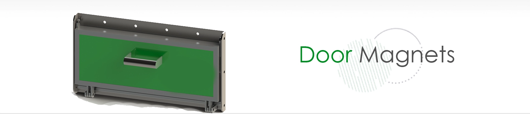 Door magnets for chutes and pipelines