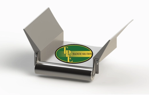 Inline and chute magnets for powders and grains