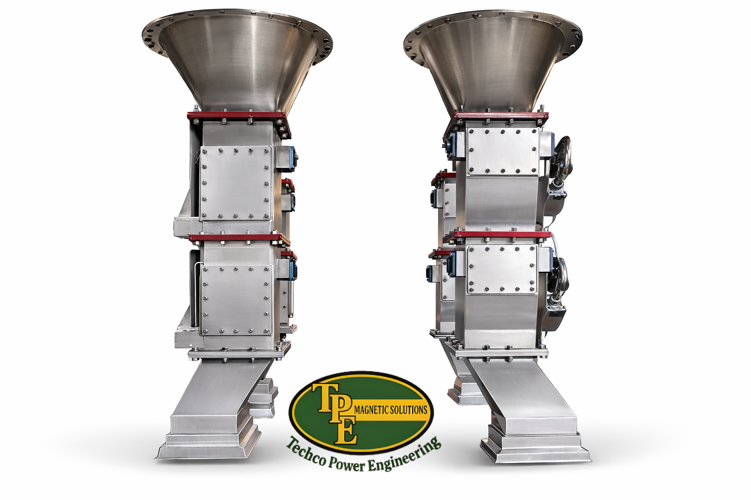 Engineering - custom double flap valves complete with chutes