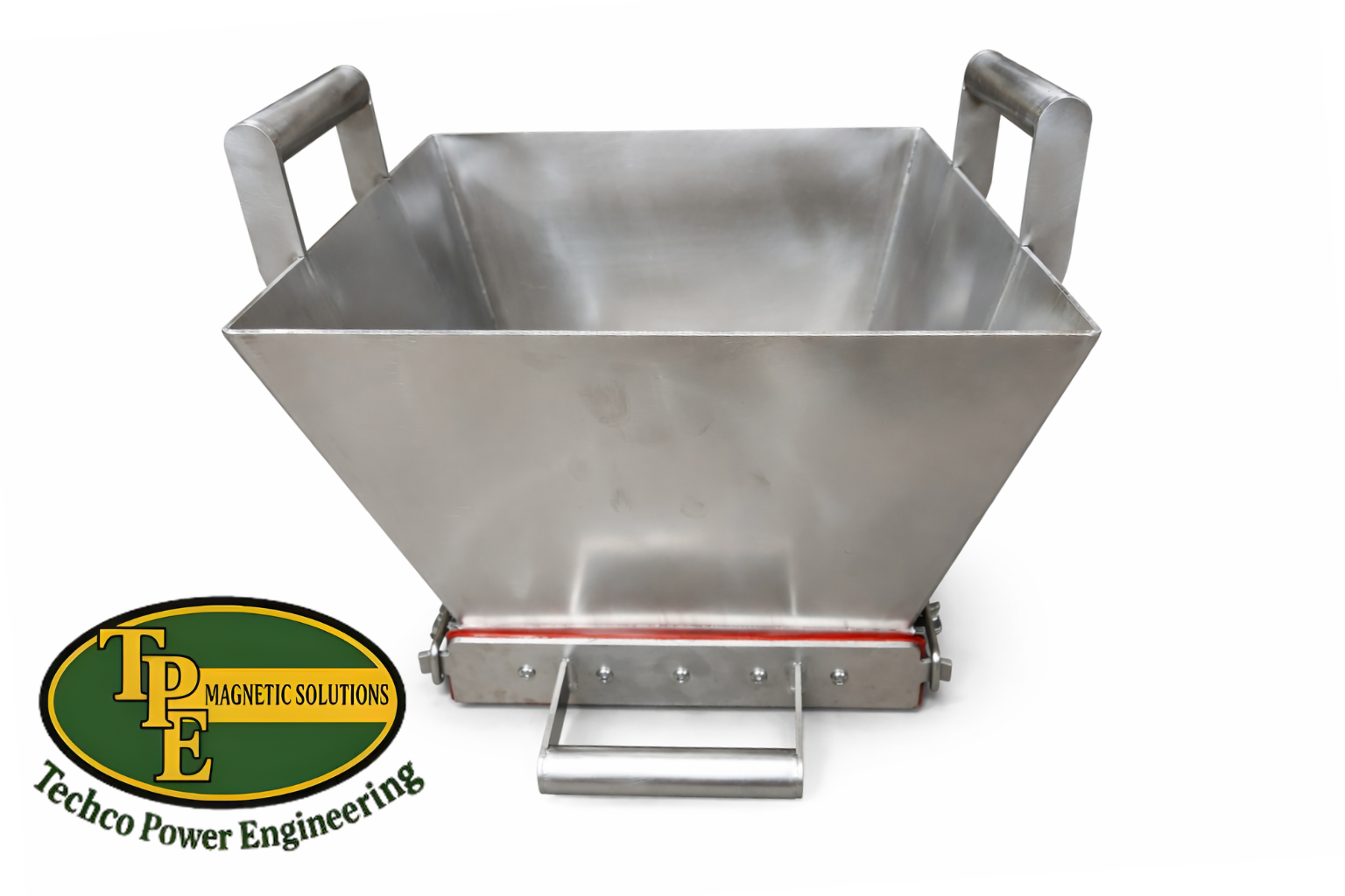 Hopper type magnet with drawer and chute