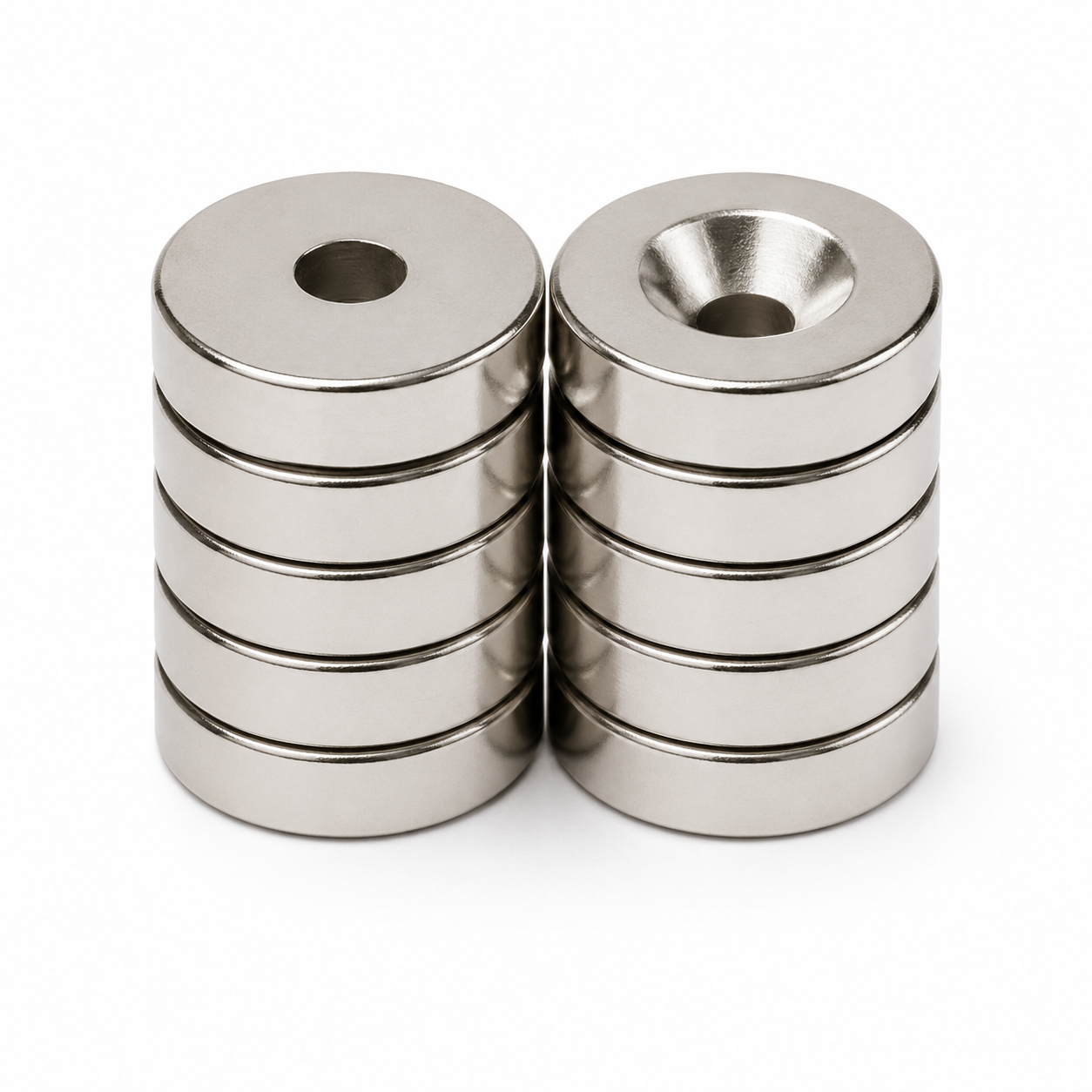 Rare Earth (Neodymium) Countersunk Ring Magnets